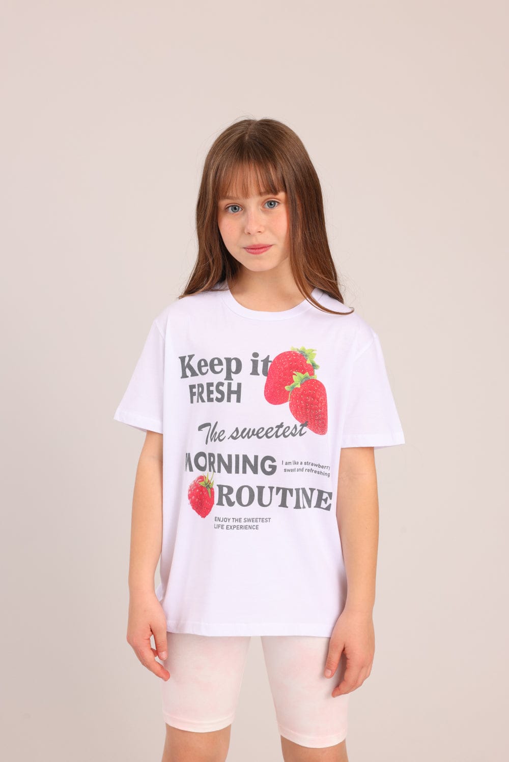 FOX בנות חולצה קצרה חולצה עם הדפס חולצה עם הדפס