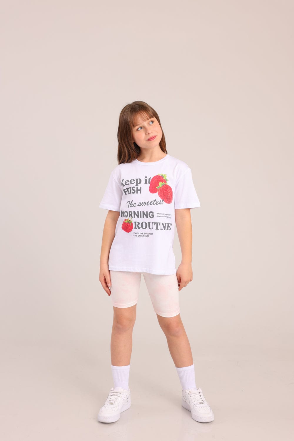 FOX בנות חולצה קצרה חולצה עם הדפס חולצה עם הדפס