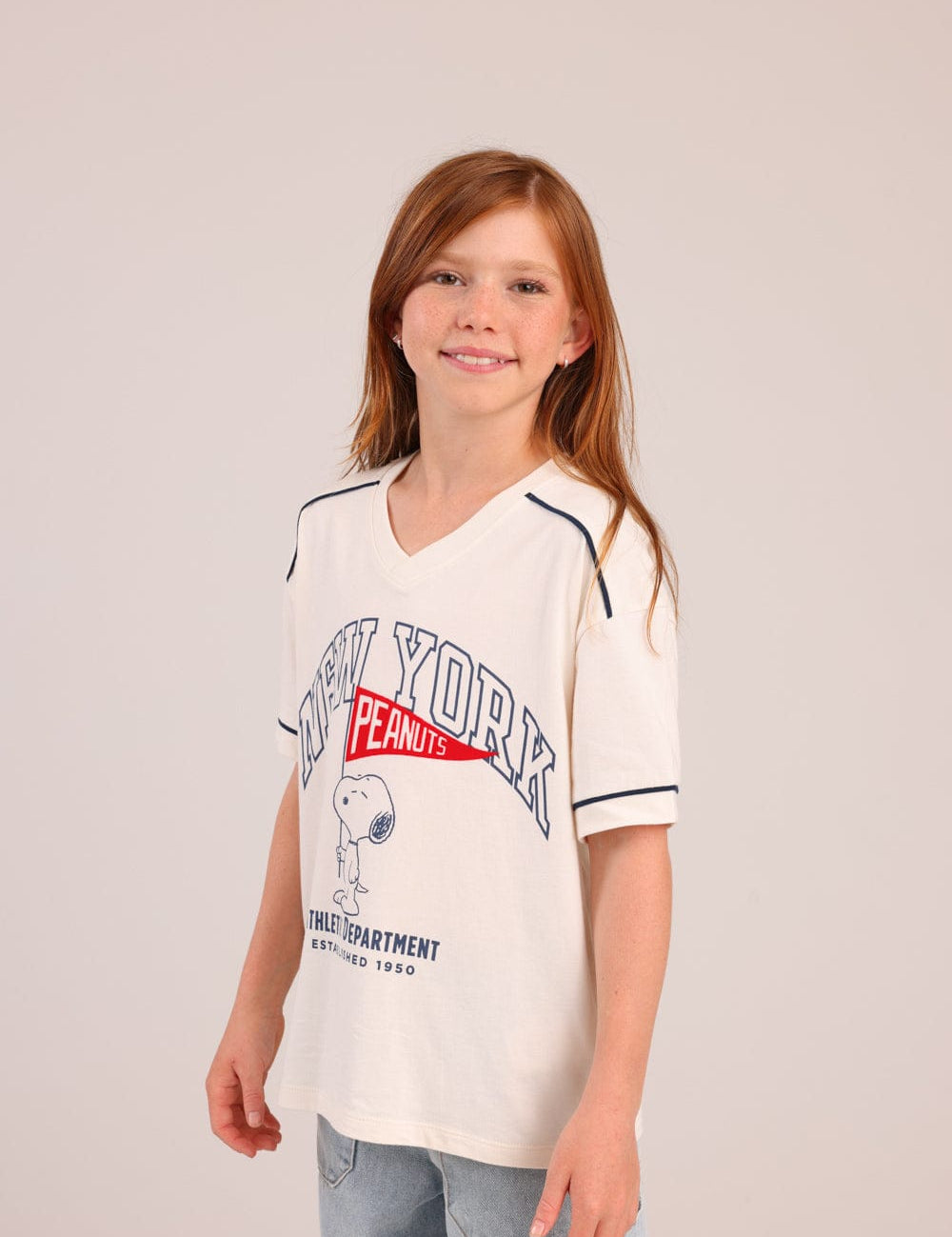 FOX בנות חולצה קצרה חולצה ממותגת סנופי חולצה ממותגת סנופי