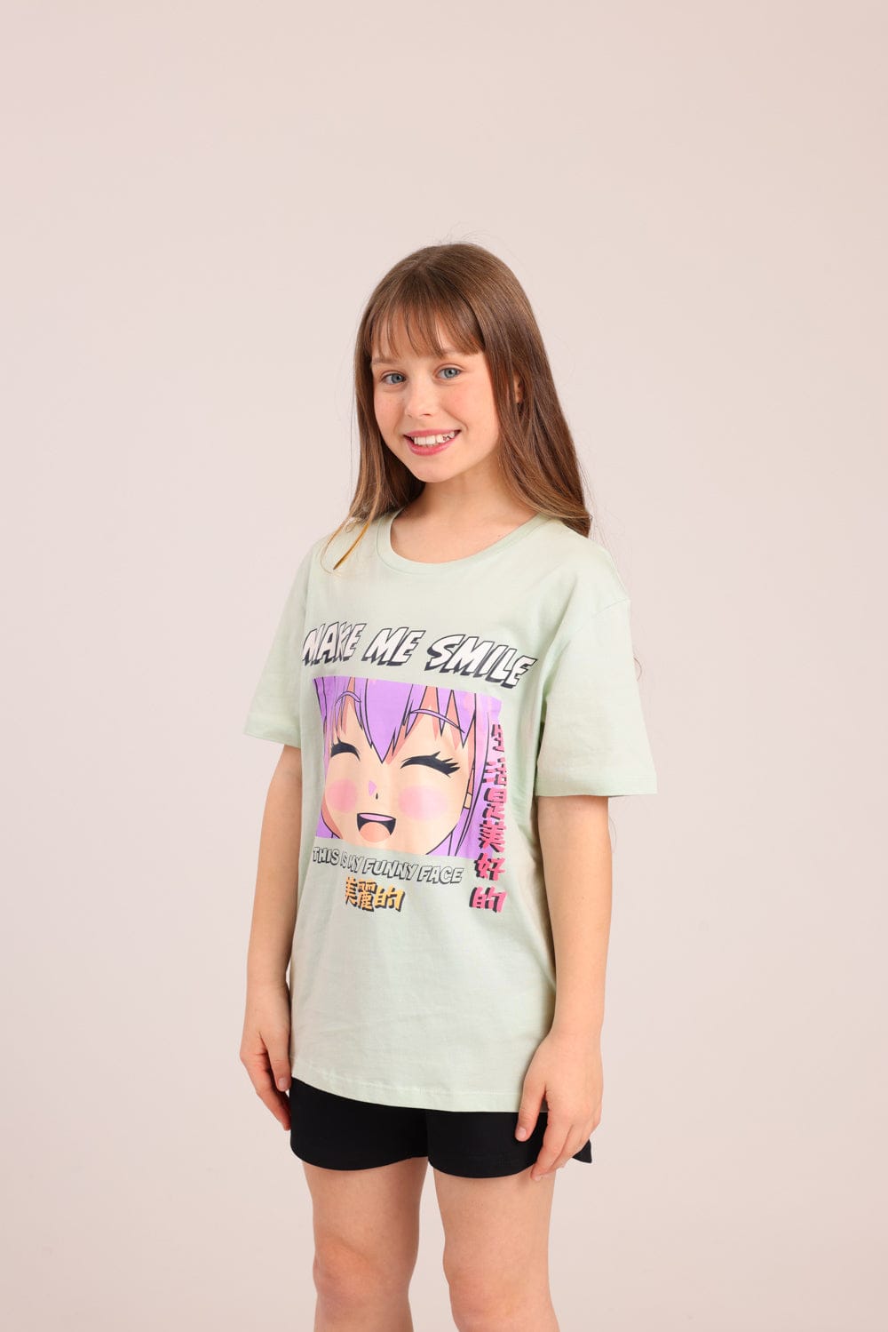 FOX בנות חולצה קצרה חולצה עם הדפס חולצה עם הדפס