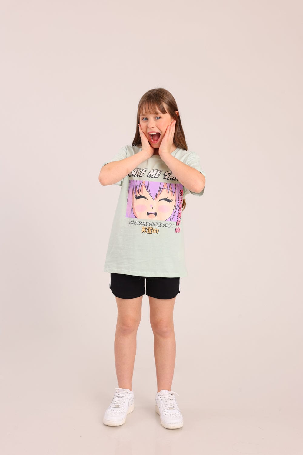 FOX בנות חולצה קצרה חולצה עם הדפס חולצה עם הדפס