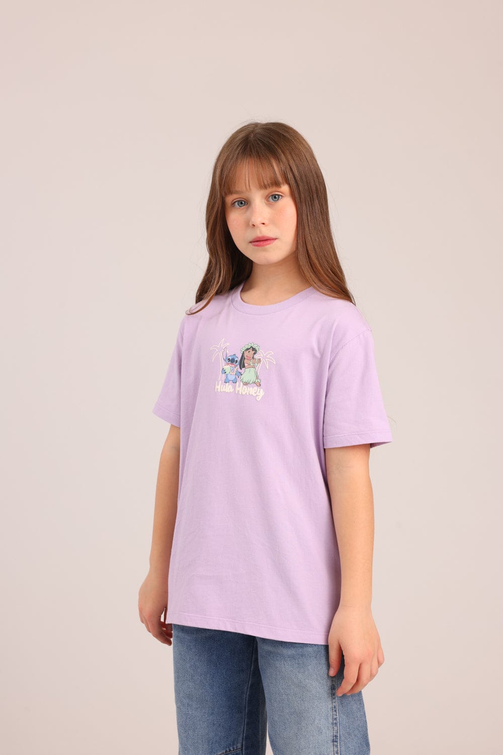 FOX בנות חולצה קצרה חולצה ממותגת דיסני חולצה ממותגת דיסני