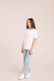 FOX בנות חולצה קצרה חולצה עם הדפס חולצה עם הדפס