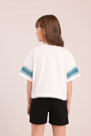 FOX בנות חולצה קצרה חולצה ממותגת NBA חולצה ממותגת NBA