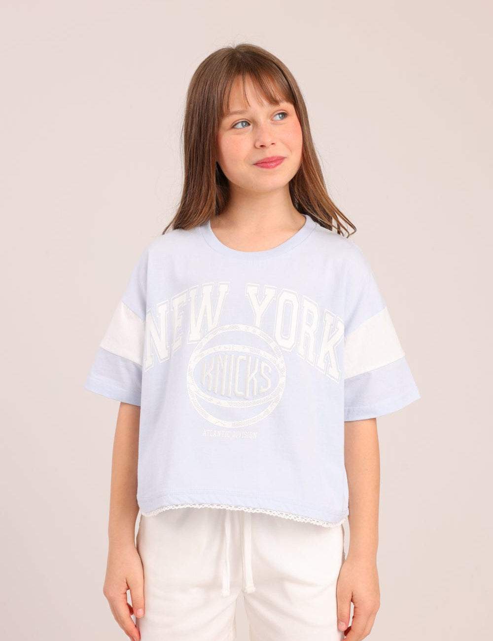 FOX בנות חולצה קצרה חולצה ממותגת NBA חולצה ממותגת NBA