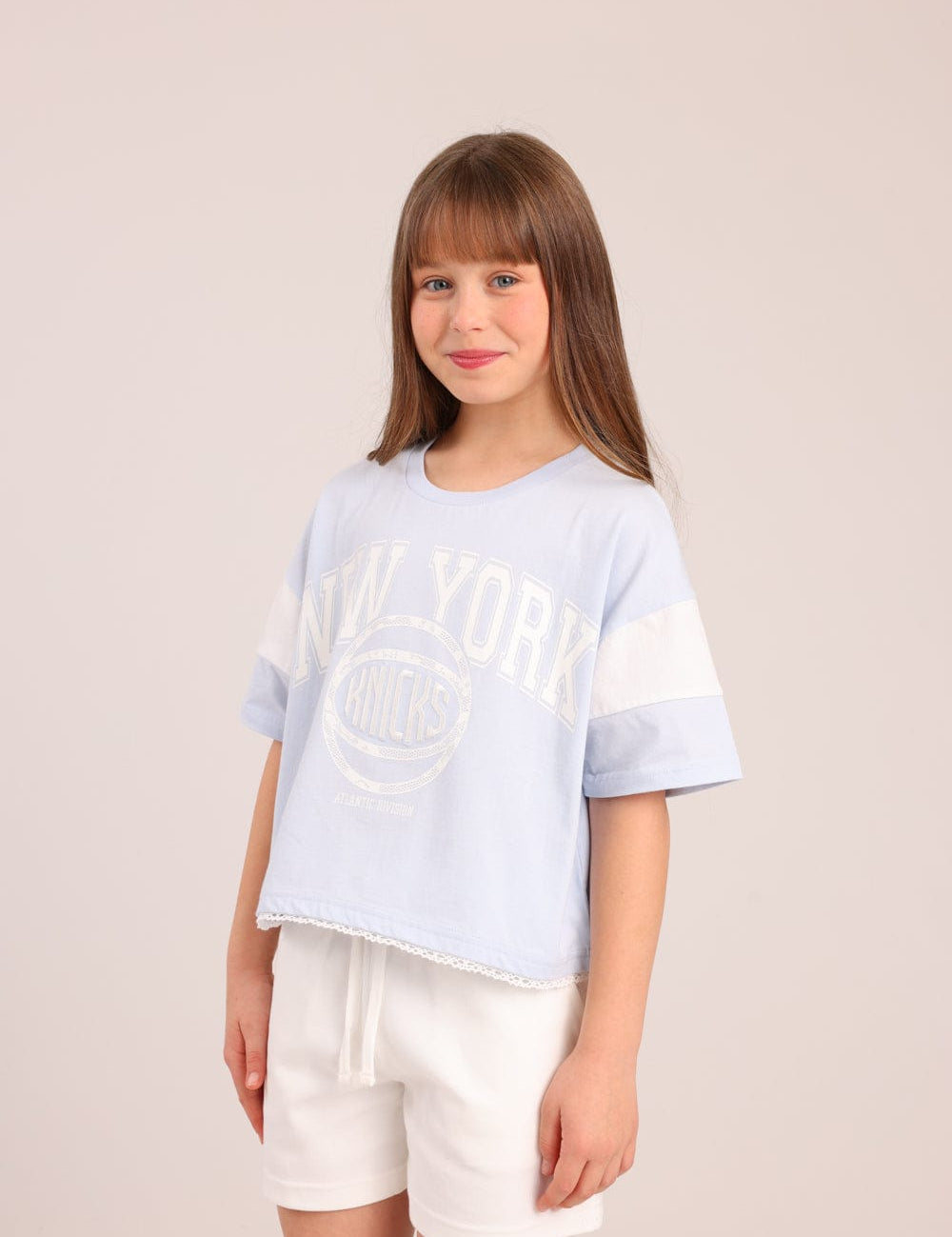 FOX בנות חולצה קצרה חולצה ממותגת NBA חולצה ממותגת NBA