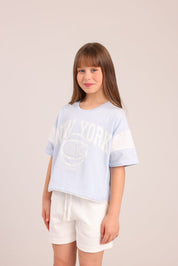 FOX בנות חולצה קצרה חולצה ממותגת NBA חולצה ממותגת NBA