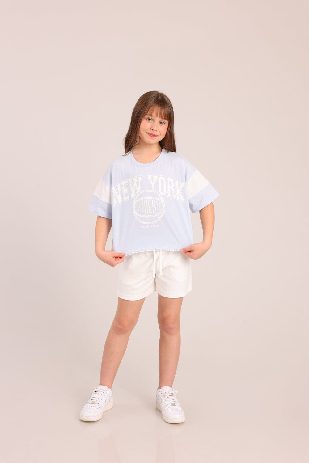 FOX בנות חולצה קצרה חולצה ממותגת NBA חולצה ממותגת NBA