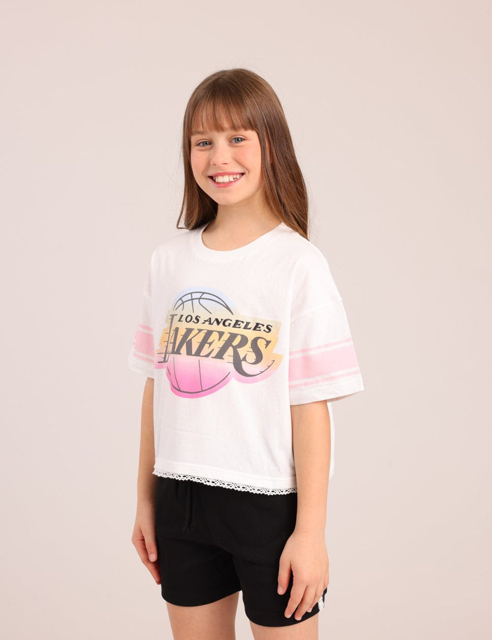 FOX בנות חולצה קצרה חולצה ממותגת NBA חולצה ממותגת NBA