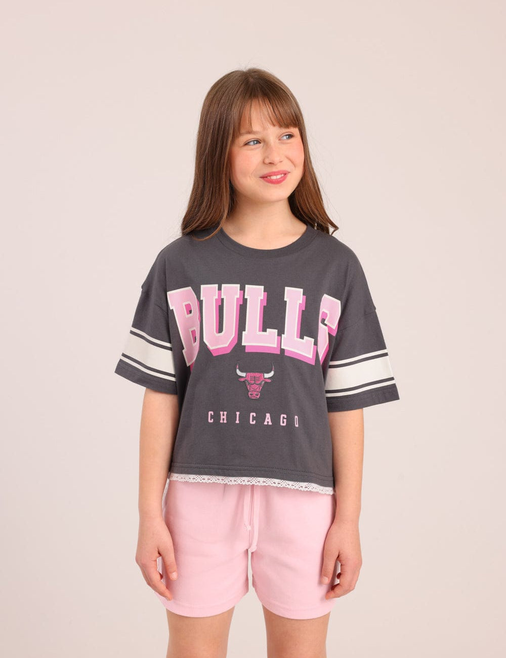 FOX בנות חולצה קצרה חולצה ממותגת NBA חולצה ממותגת NBA