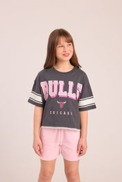 FOX בנות חולצה קצרה חולצה ממותגת NBA חולצה ממותגת NBA