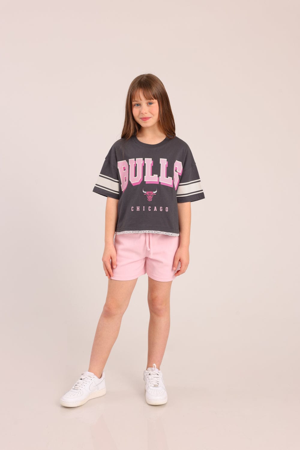 FOX בנות חולצה קצרה חולצה ממותגת NBA חולצה ממותגת NBA