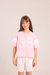 FOX בנות חולצה קצרה חולצה עם הדפס חולצה עם הדפס