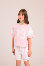 FOX בנות חולצה קצרה חולצה עם הדפס חולצה עם הדפס