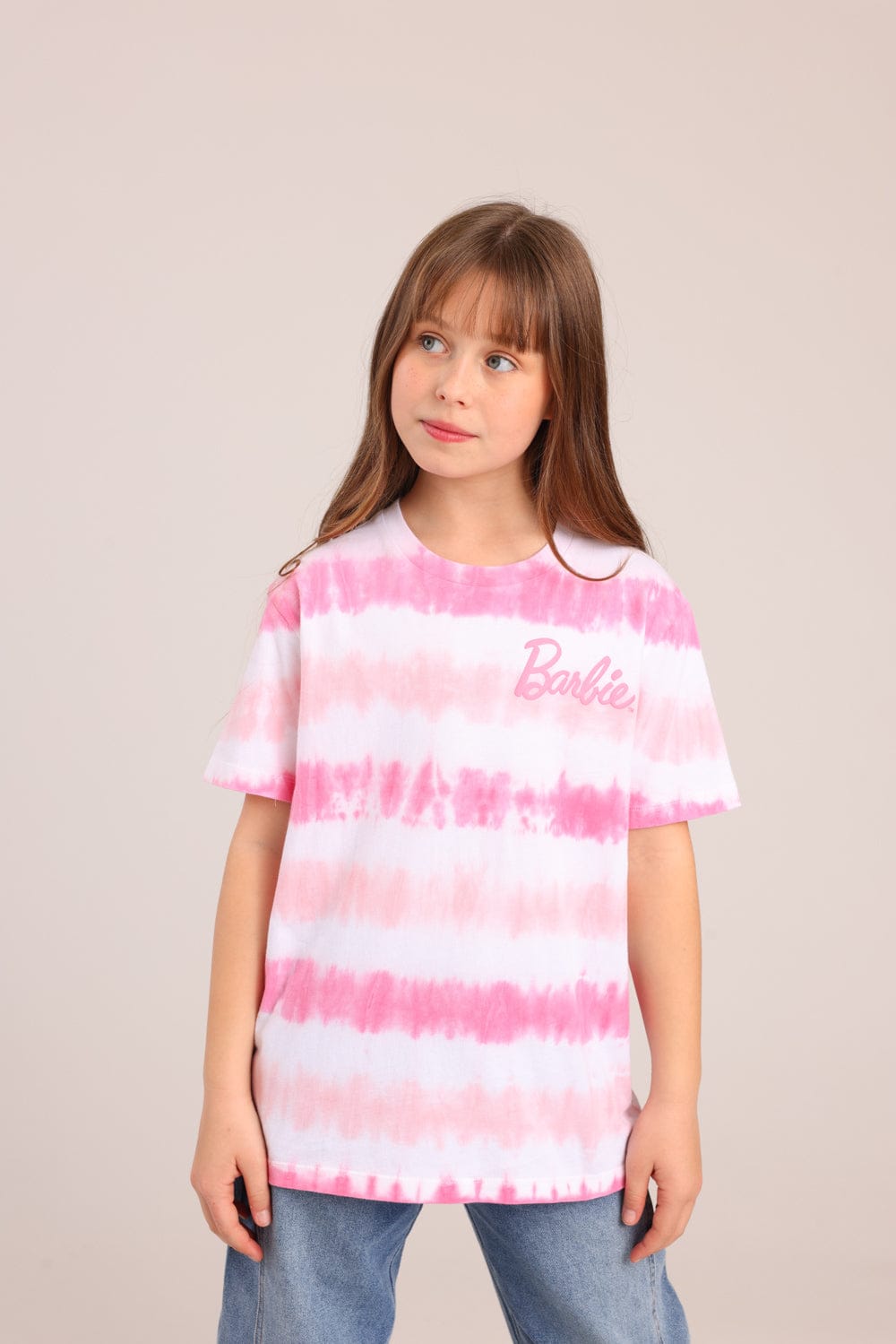 FOX בנות חולצה קצרה חולצה ממותגת ברבי חולצה ממותגת ברבי