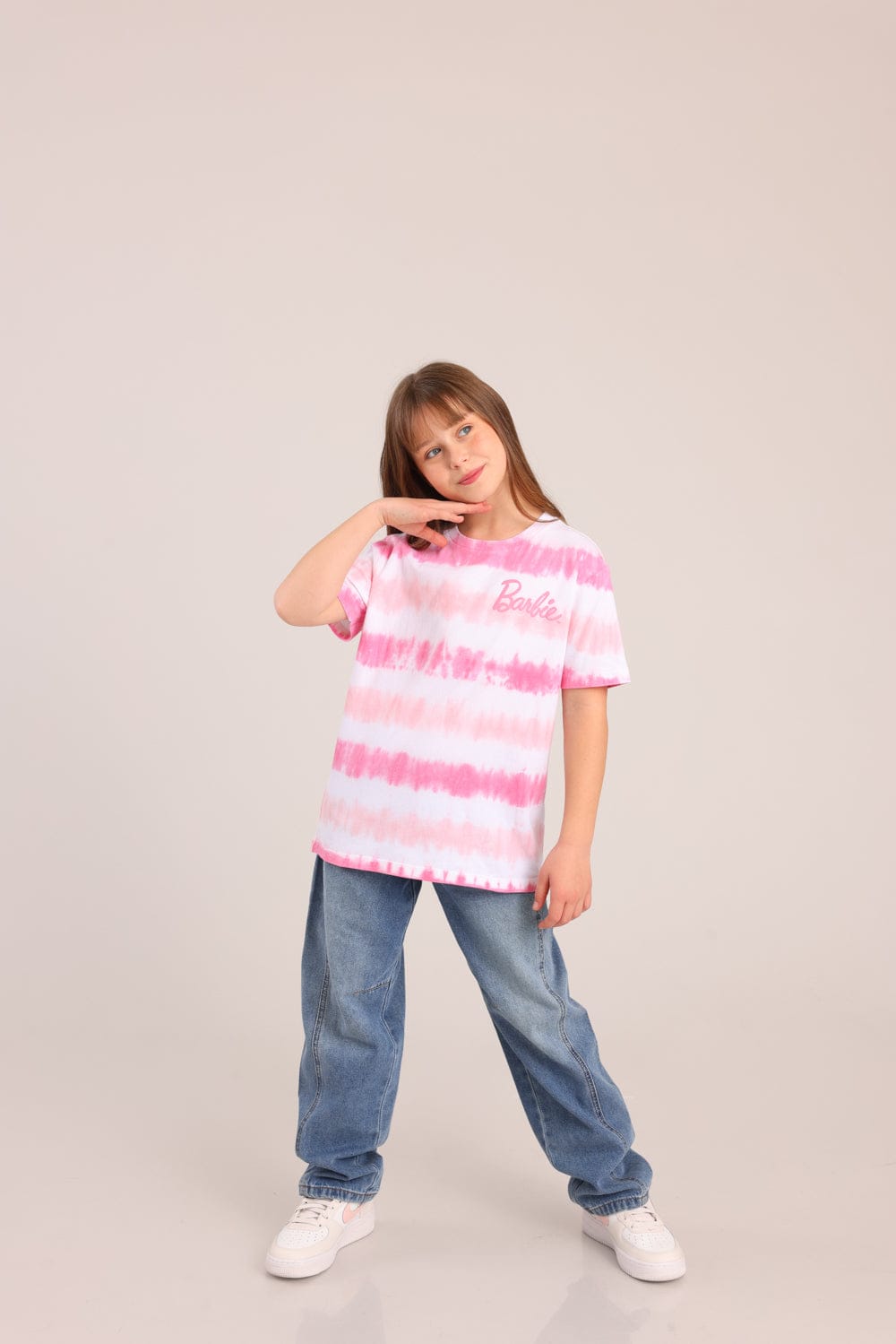 FOX בנות חולצה קצרה חולצה ממותגת ברבי חולצה ממותגת ברבי