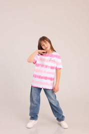 FOX בנות חולצה קצרה חולצה ממותגת ברבי חולצה ממותגת ברבי