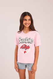 FOX בנות חולצה קצרה חולצה ממותגת ברבי חולצה ממותגת ברבי