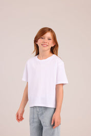 FOX בנות חולצה קצרה חולצה טריקו בייסיק חולצה טריקו בייסיק