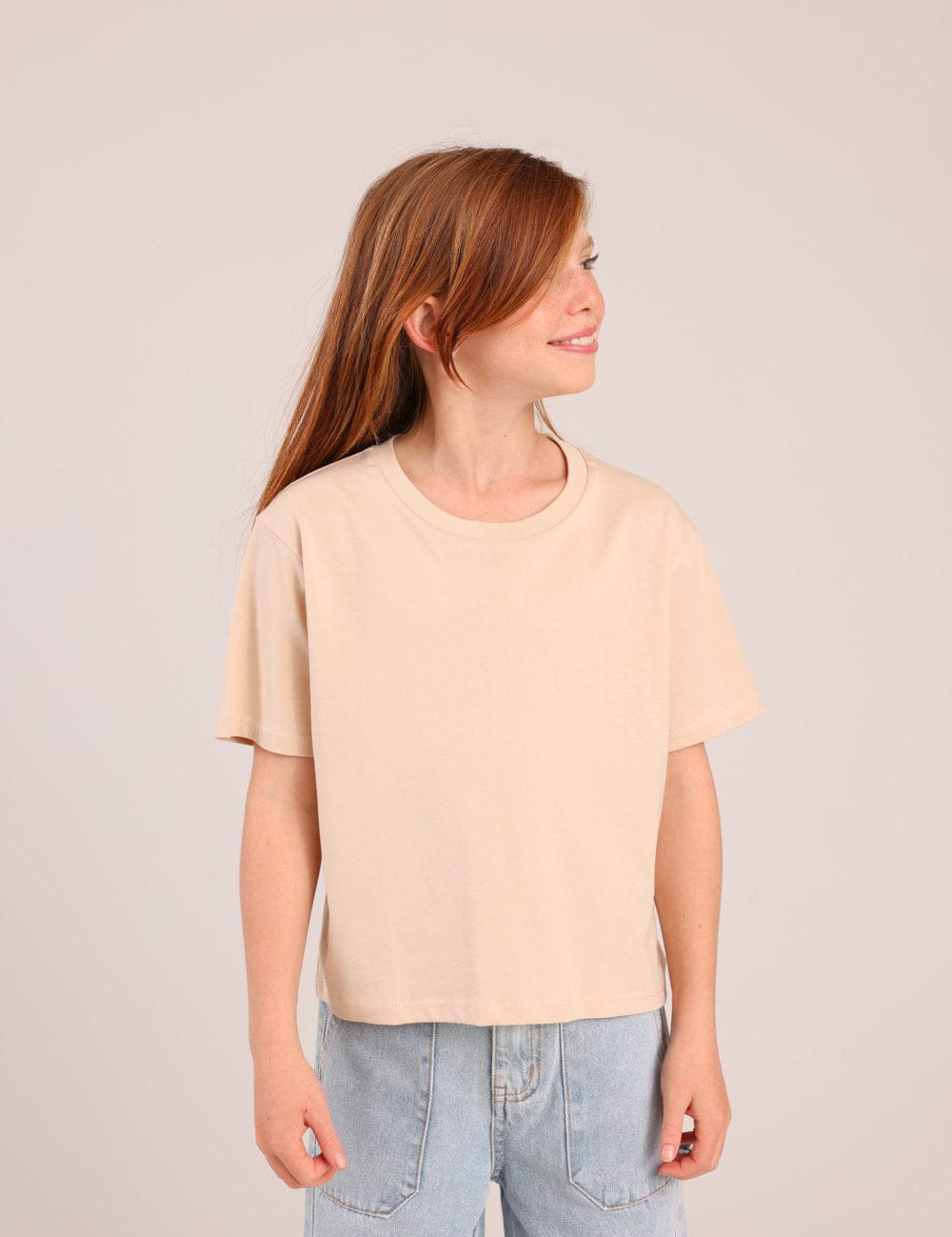 FOX בנות חולצה קצרה חולצה טריקו בייסיק חולצה טריקו בייסיק