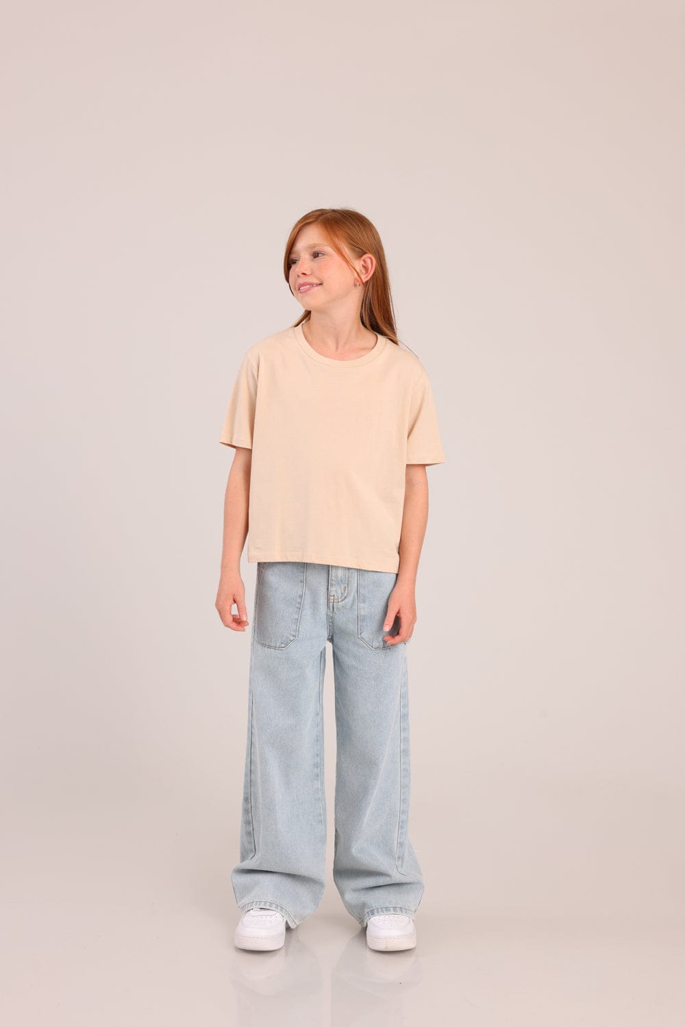 FOX בנות חולצה קצרה חולצה טריקו בייסיק חולצה טריקו בייסיק