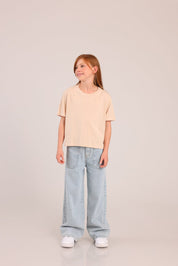 FOX בנות חולצה קצרה חולצה טריקו בייסיק חולצה טריקו בייסיק