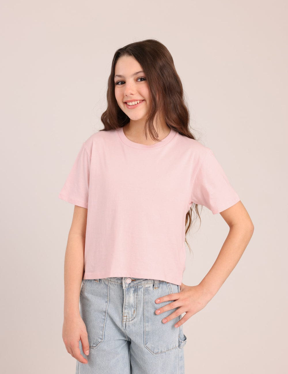 FOX בנות חולצה קצרה חולצה טריקו בייסיק חולצה טריקו בייסיק