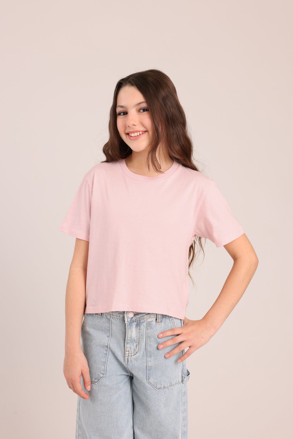 FOX בנות חולצה קצרה חולצה טריקו בייסיק חולצה טריקו בייסיק