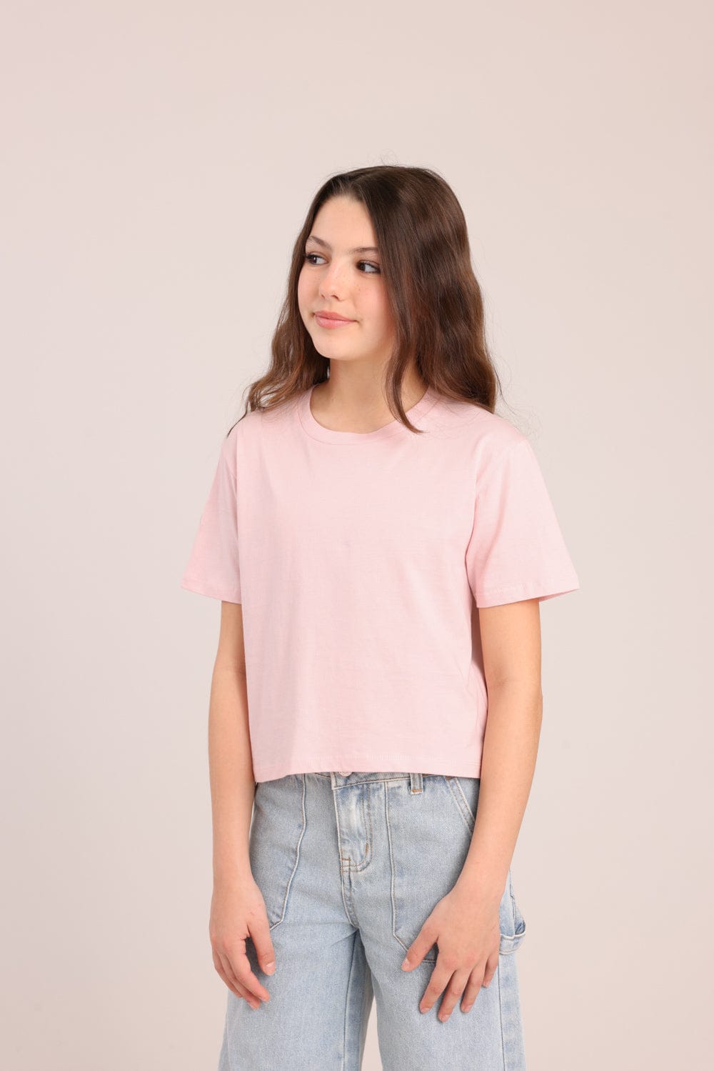 FOX בנות חולצה קצרה חולצה טריקו בייסיק חולצה טריקו בייסיק