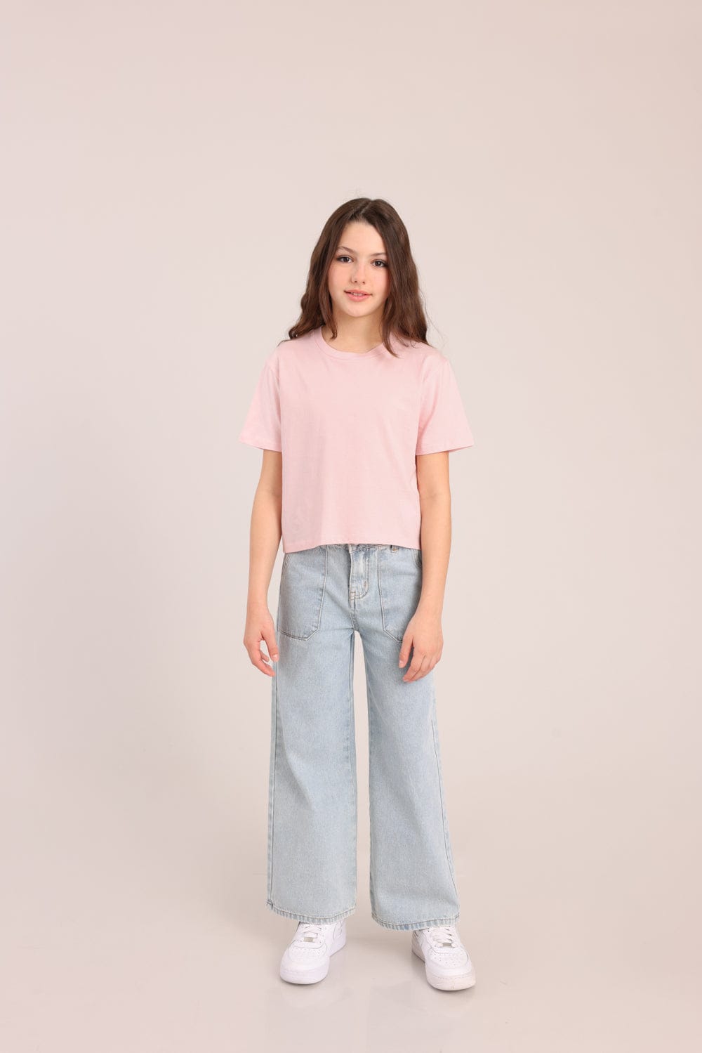 FOX בנות חולצה קצרה חולצה טריקו בייסיק חולצה טריקו בייסיק