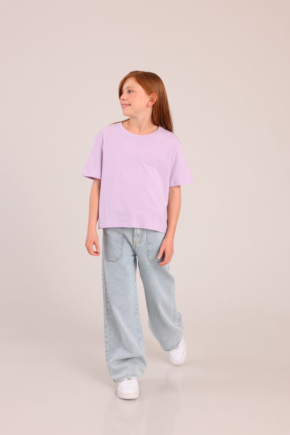 FOX בנות חולצה קצרה חולצה טריקו בייסיק חולצה טריקו בייסיק