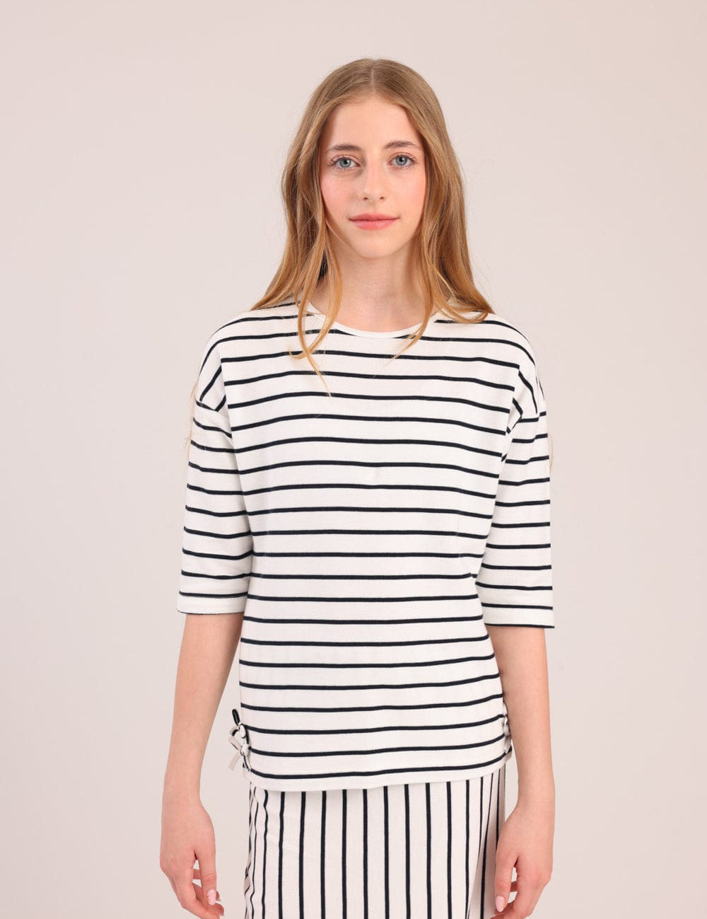 FOX בנות חולצה קצרה חולצה עם פסים חולצה עם פסים