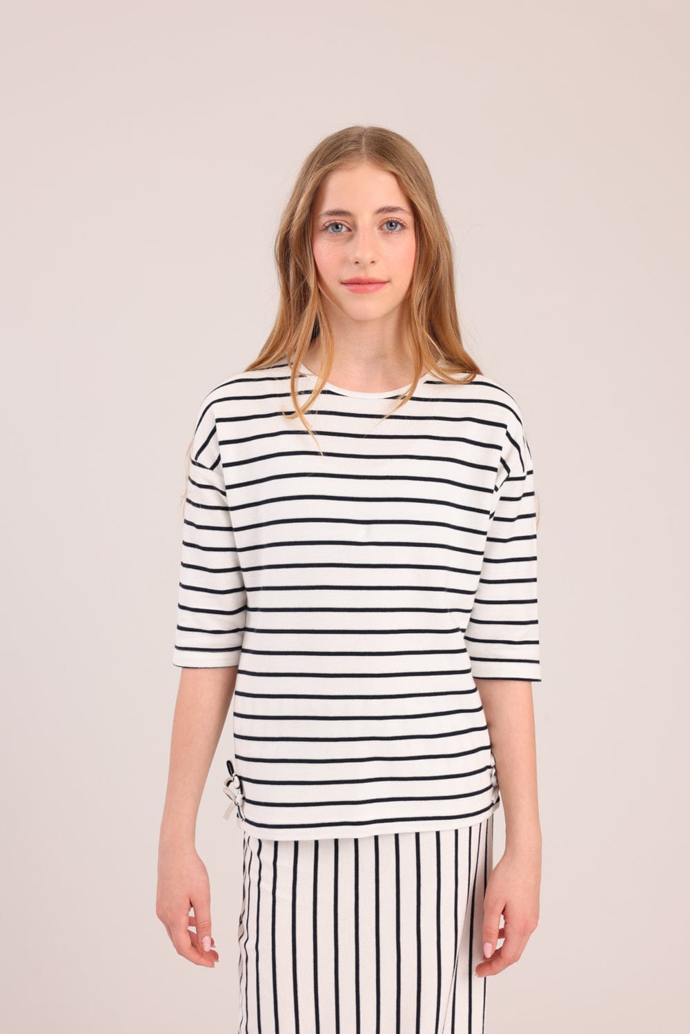 FOX בנות חולצה קצרה חולצה עם פסים חולצה עם פסים