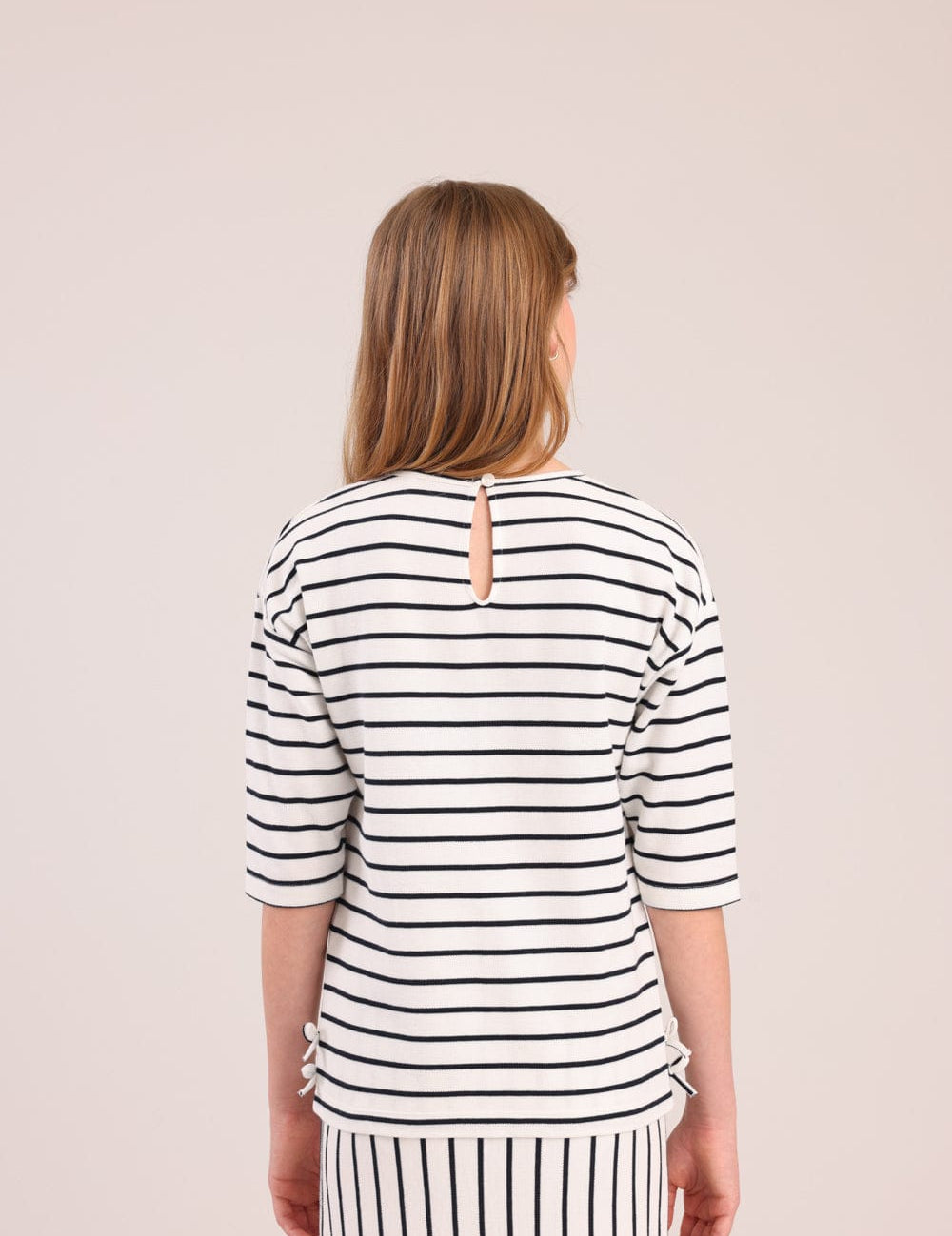 FOX בנות חולצה קצרה חולצה עם פסים חולצה עם פסים