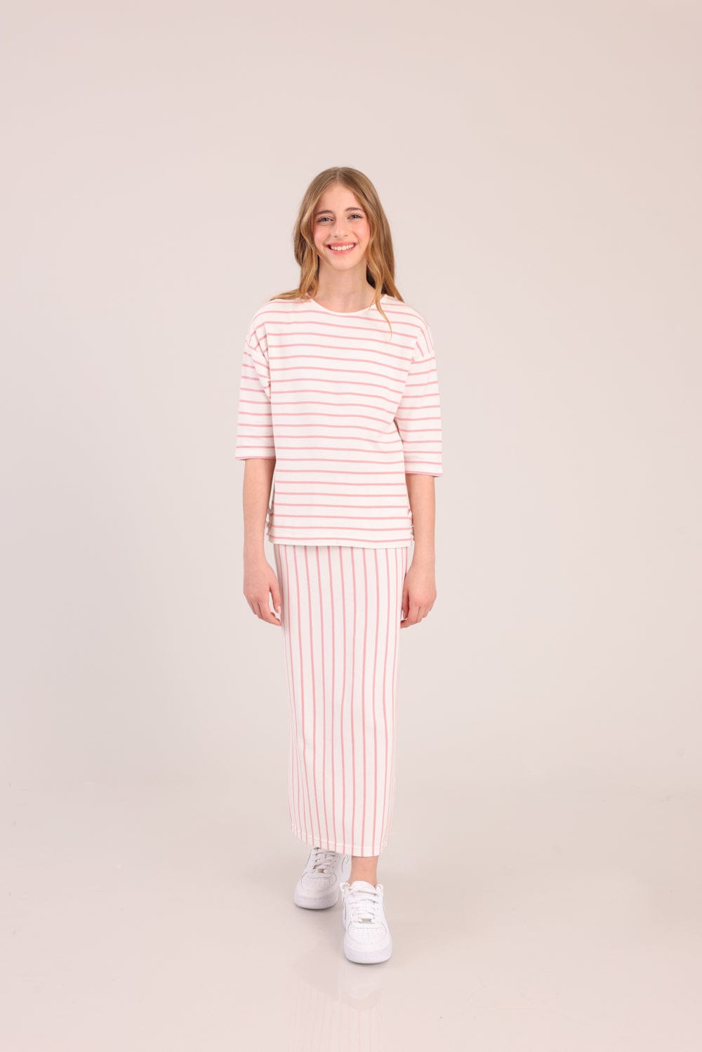 FOX בנות חולצה קצרה חולצה עם פסים חולצה עם פסים