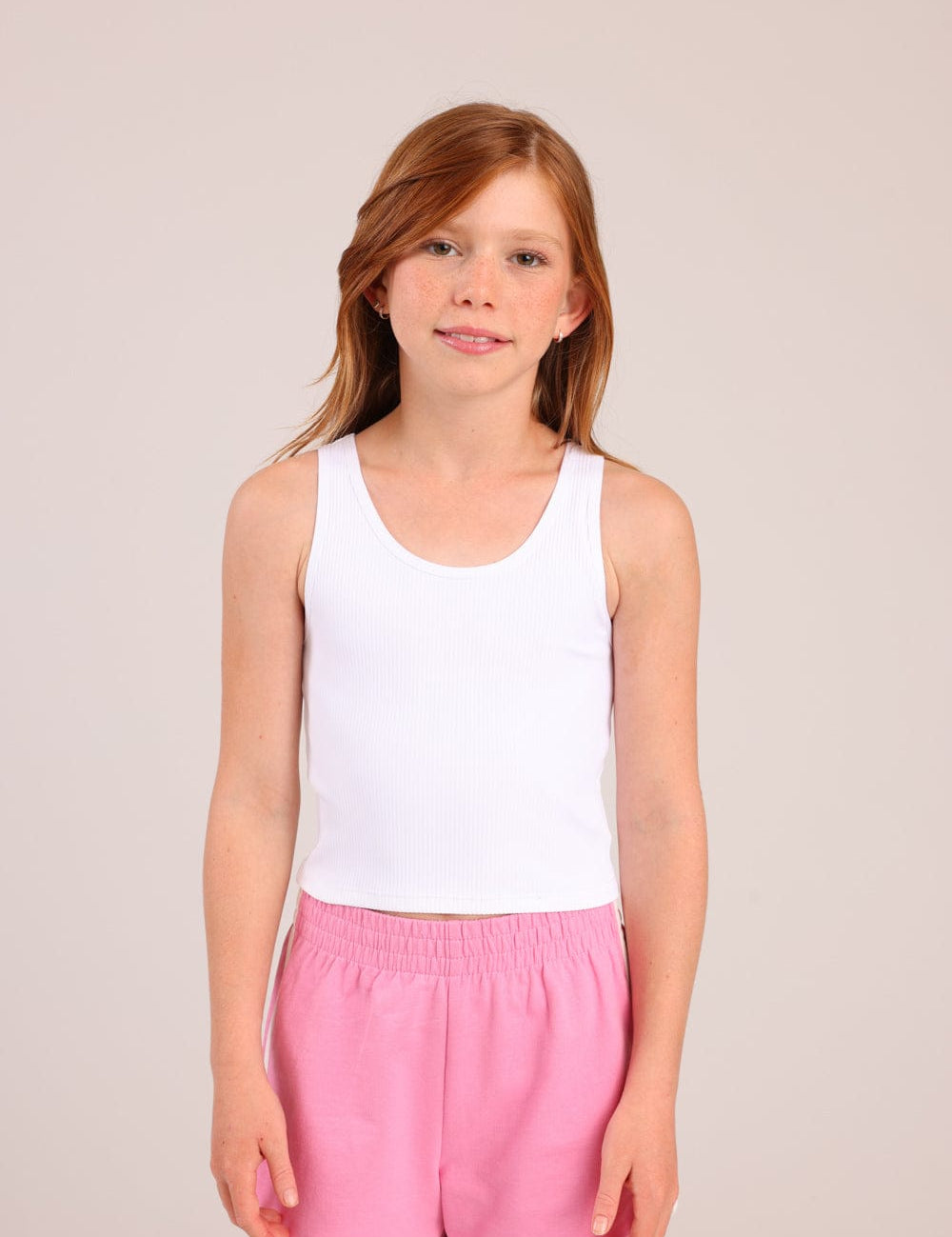 FOX בנות אחר גופיית ריב חלקה גופיית ריב חלקה