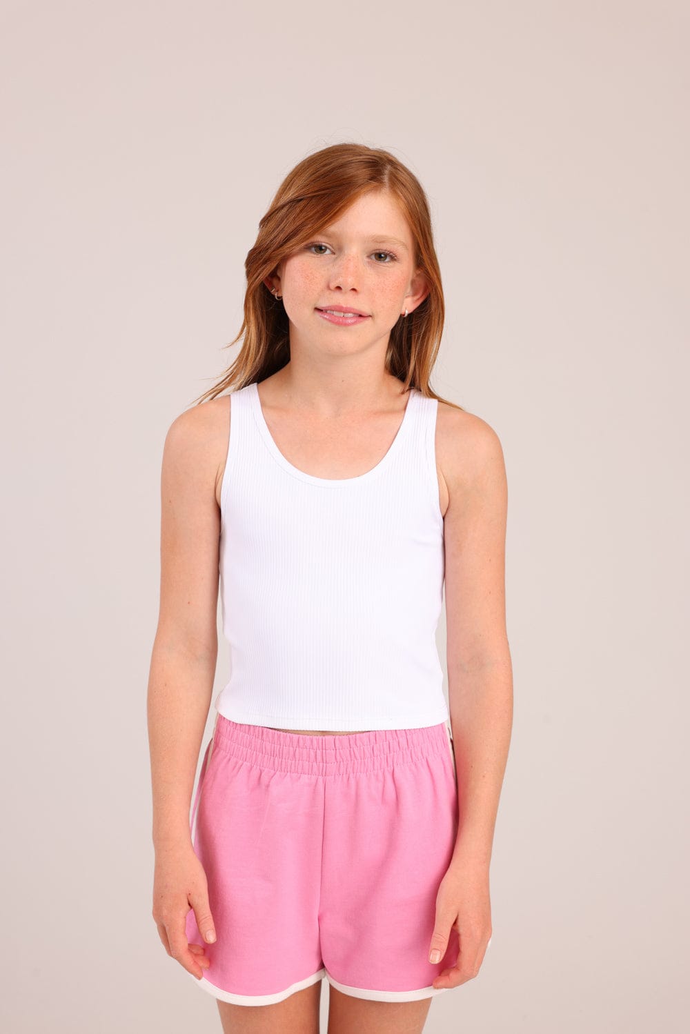 FOX בנות אחר גופיית ריב חלקה גופיית ריב חלקה