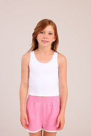 FOX בנות אחר גופיית ריב חלקה גופיית ריב חלקה