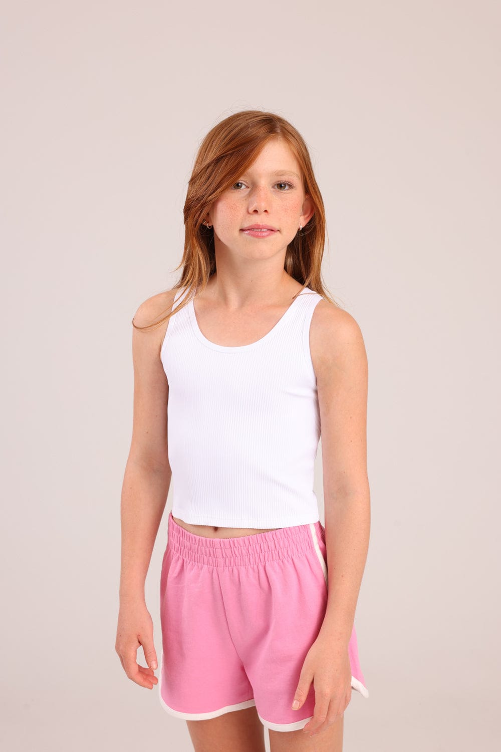 FOX בנות אחר גופיית ריב חלקה גופיית ריב חלקה