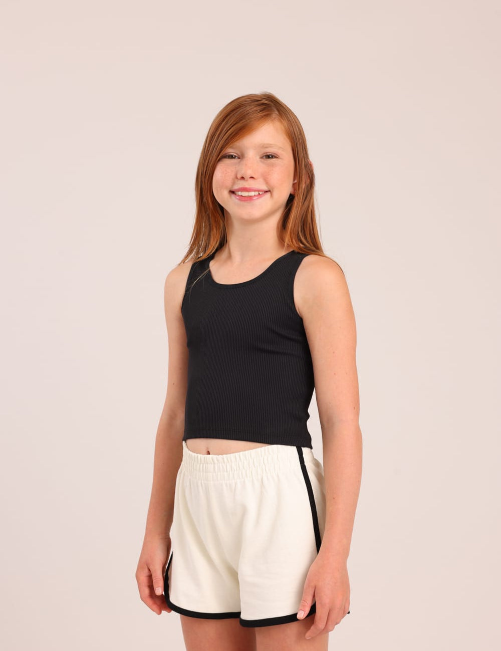 FOX בנות אחר גופיית ריב חלקה גופיית ריב חלקה