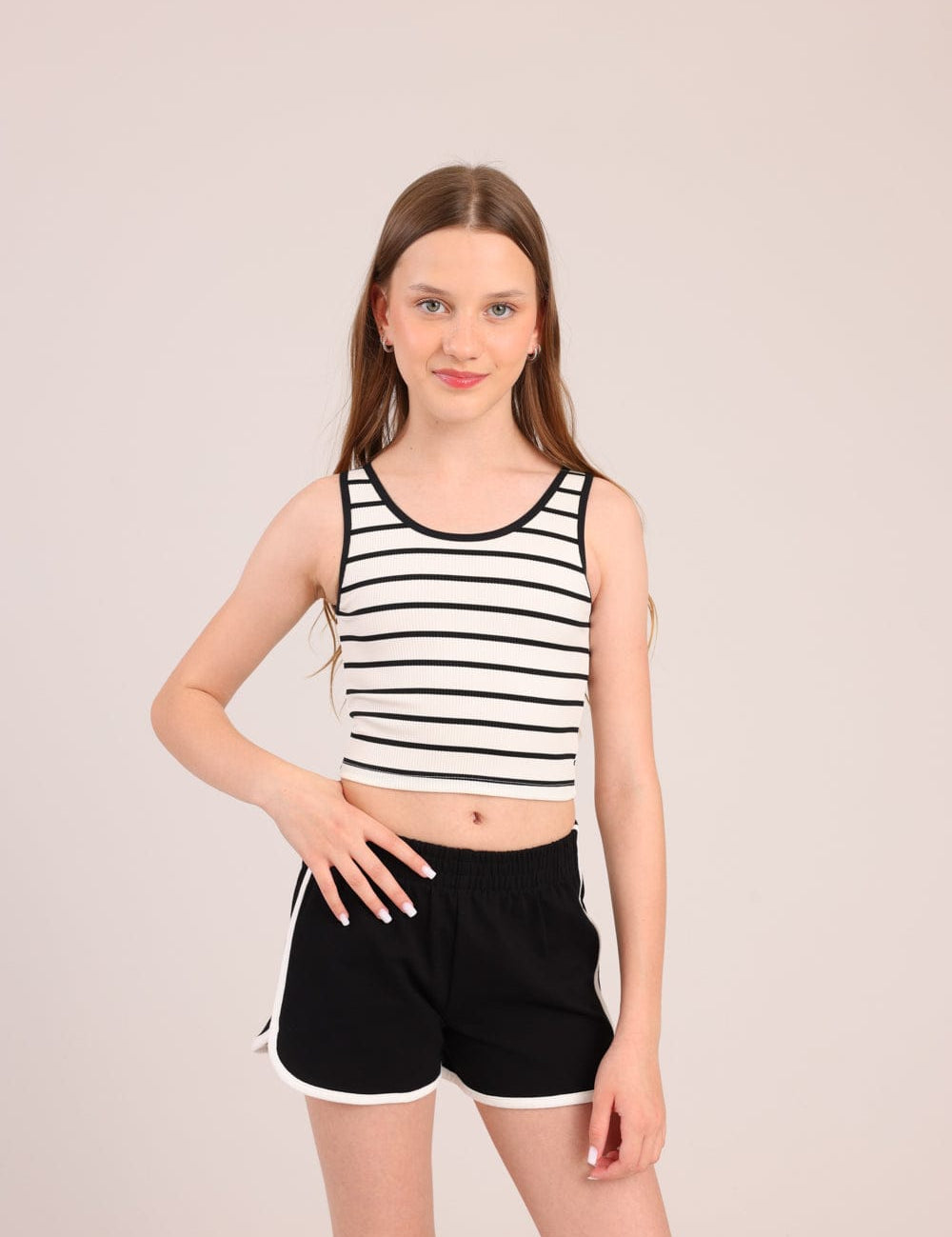 FOX בנות גופיה גופיית ריב פסים גופיית ריב פסים