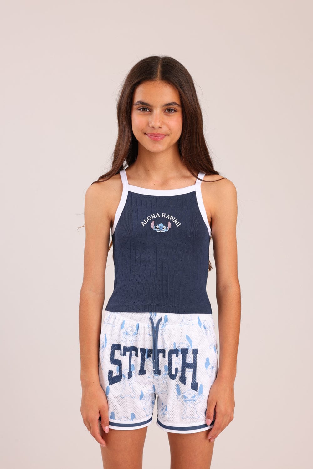 FOX בנות אחר גופיה ממותגת סטיץ' דיסני גופיה ממותגת סטיץ' דיסני