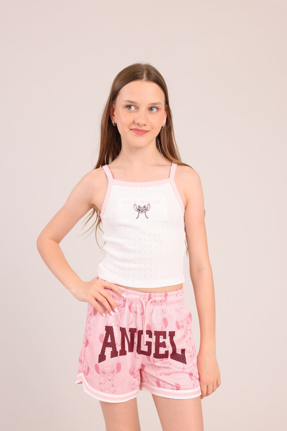 FOX בנות גופיה גופיה ממותגת סטיץ' דיסני גופיה ממותגת סטיץ' דיסני