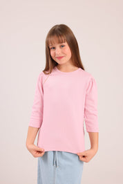 FOX בנות חולצה קצרה חולצת 3/4 SLEEVE חולצת 3/4 SLEEVE