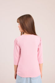 FOX בנות חולצה קצרה חולצת 3/4 SLEEVE חולצת 3/4 SLEEVE