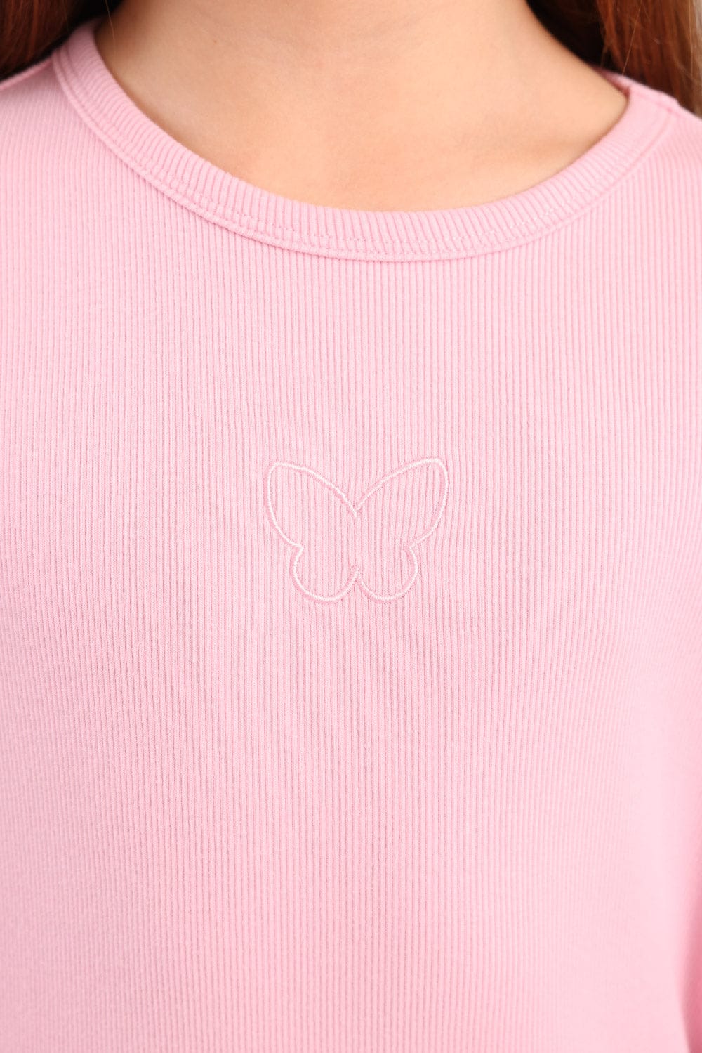 FOX בנות חולצה קצרה חולצת 3/4 SLEEVE חולצת 3/4 SLEEVE