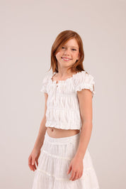 FOX בנות אחר גופייה עם כיווצים גופייה עם כיווצים