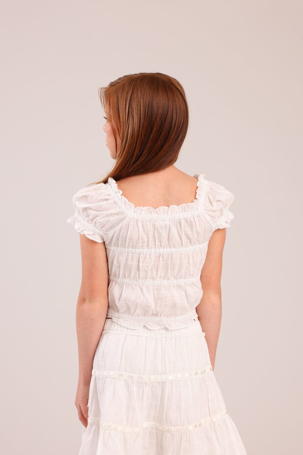 FOX בנות אחר גופייה עם כיווצים גופייה עם כיווצים