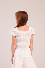 FOX בנות אחר גופייה עם כיווצים גופייה עם כיווצים