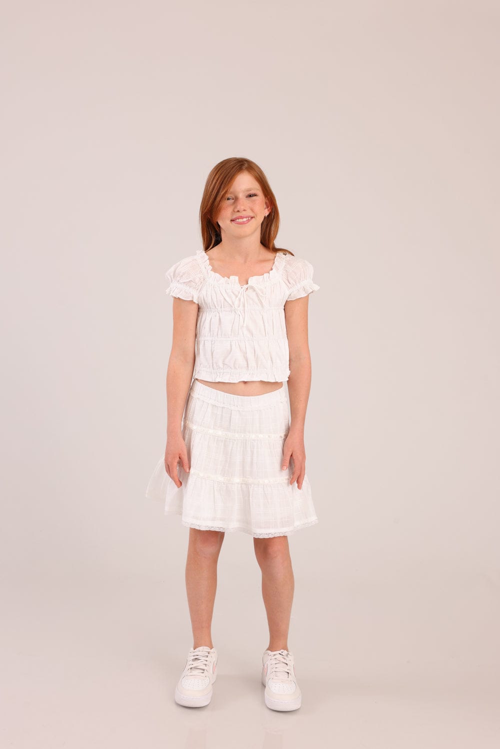 FOX בנות אחר גופייה עם כיווצים גופייה עם כיווצים